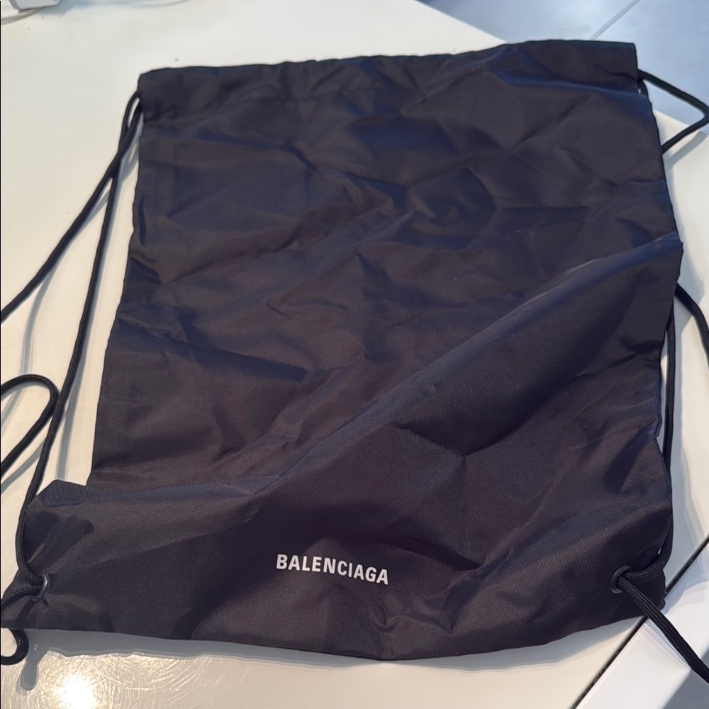 Balenciaga Black Drawstring Bag
